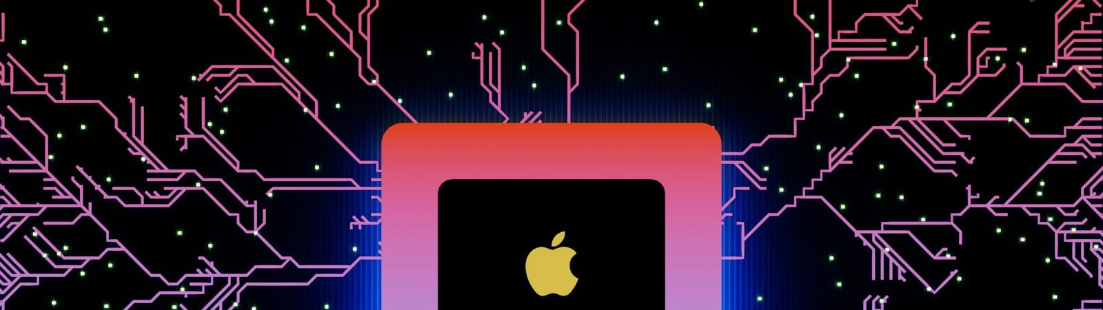 an apple m4 processor in front of a computer circuit